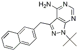 1-tert-butyl-3-(naphthalen-2-ylMethyl)-1H-pyrazolo[3,4-d]pyriMidin-4-aMine结构式