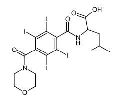 N-[2,3,5,6-tetraiodo-4-(morpholine-4-carbonyl)-benzoyl]-leucine结构式