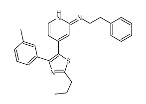 4-[4-(3-methylphenyl)-2-propyl-1,3-thiazol-5-yl]-N-(2-phenylethyl)pyridin-2-amine Structure