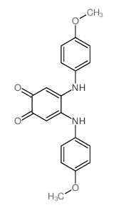 3,5-Cyclohexadiene-1,2-dione,4,5-bis[(4-methoxyphenyl)amino]- Structure