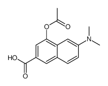 4-Acetoxy-6-(dimethylamino)-2-naphthoic acid Structure