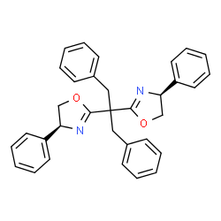 (4S,4'S)-2,2'-[2-phenyl-1-(phenylmethyl)ethylidene]bis[4,5-dihydro-4-phenyl-Oxazole structure