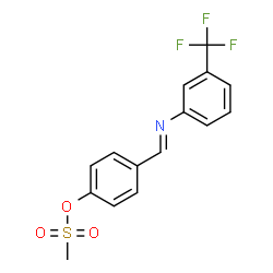 4-(([3-(TRIFLUOROMETHYL)PHENYL]IMINO)METHYL)PHENYL METHANESULFONATE结构式