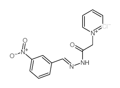 Pyridinium,1-[2-[2-[(3-nitrophenyl)methylene]hydrazinyl]-2-oxoethyl]-, chloride (1:1)结构式