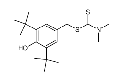 Dimethyl-dithiocarbamic acid 3,5-di-tert-butyl-4-hydroxy-benzyl ester Structure