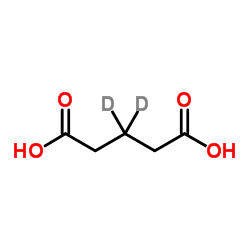 (3,3-2H2)Pentanedioic acid Structure