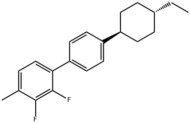 1,1'-Biphenyl, 4'-(trans-4-ethylcyclohexyl)-2,3-difluoro-4-methyl-结构式