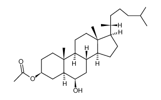 5α-cholestane-3β,6β-diol 3-monoacetate Structure