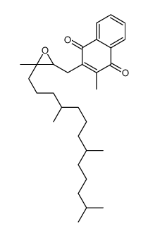 1,4-Naphthalenedione, 2-methyl-3-((3-methyl-3-(4,8,12-trimethyltridecy l)oxiranyl)methyl)- Structure