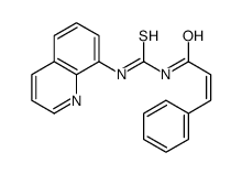 3-phenyl-N-(quinolin-8-ylcarbamothioyl)prop-2-enamide Structure