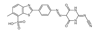 2-[4-[[2-(cyanoimino)hexahydro-4,6-dioxopyrimidin-5-yl]azo]phenyl]-6-methylbenzothiazole-7-sulphonic acid picture