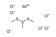 1,2,3-Trimethyltrisulfan-2-ium hexachloroantimonate(1-) Structure