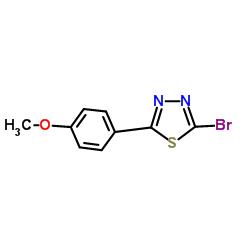 2-Bromo-5-(4-methoxyphenyl)-1,3,4-thiadiazole Structure