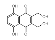 1,4-Naphthalenedione, 5,8-dihydroxy-2,3-bis(hydroxymethyl)- structure