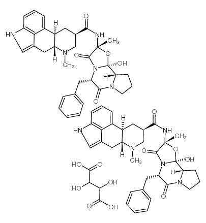 二氢麦角胺(+)-酒石酸盐结构式