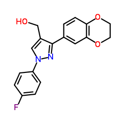 (1-(4-FLUOROPHENYL)-3-(2,3-DIHYDROBENZO[B][1,4]DIOXIN-7-YL)-1H-PYRAZOL-4-YL)METHANOL picture