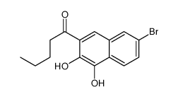 1-(7-bromo-3,4-dihydroxynaphthalen-2-yl)pentan-1-one结构式