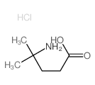 Pentanoic acid, 4-amino-4-methyl-, hydrochloride (1:1) structure