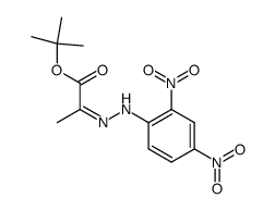 2-((Z)-2,4-dinitro-phenylhydrazono)-propionic acid tert-butyl ester Structure