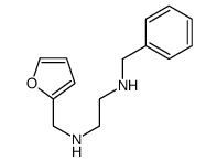 N-benzyl-N'-(furan-2-ylmethyl)ethane-1,2-diamine结构式