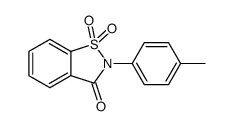 2-(4-methylphenyl)-1,1-dioxo-1,2-benzothiazol-3-one结构式