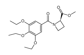 1-(3,4,5-triethoxybenzoyl)azetidine-2R-carboxylic acid methyl ester结构式