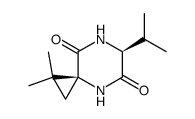 (3S,6S)-6-isopropyl-1,1-dimethyl-4,7-diazaspiro[2.5]octane-5,8-dione结构式