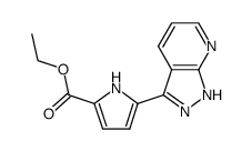 5-(1H-pyrazolo[3,4-b]pyridin-3-yl)-1H-pyrrole-2-carboxylic acid ethyl ester Structure