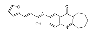 3-(furan-2-yl)-N-(12-oxo-7,8,9,10-tetrahydro-6H-azepino[2,1-b]quinazolin-2-yl)prop-2-enamide Structure