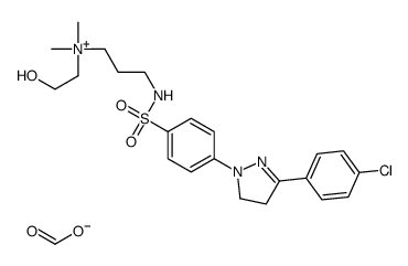 3-[[[4-[3-(4-chlorophenyl)-4,5-dihydro-1H-pyrazol-1-yl]phenyl]sulphonyl]amino](2-hydroxyethyl)dimethylammonium formate Structure