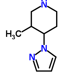 3-Methyl-4-(1H-pyrazol-1-yl)piperidine结构式