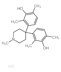 3-[4-(3-hydroxy-2,4-dimethyl-phenyl)-1-methyl-4-piperidyl]-2,6-dimethyl-phenol结构式