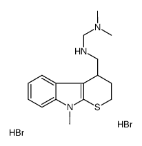 N',N'-dimethyl-N-[(9-methyl-3,4-dihydro-2H-thiopyrano[2,3-b]indol-4-yl)methyl]methanediamine,dihydrobromide结构式