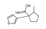 2-methyl-1-thiophen-3-ylcyclopentane-1-carboxamide Structure