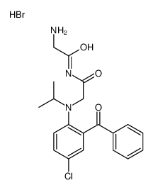 N-(2-aminoacetyl)-2-[(2-benzoyl-4-chloro-phenyl)-propan-2-yl-amino]ace tamide hydrobromide structure