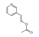 (E)-3-Pyridinecarbaldehyde O-acetyl oxime structure