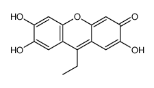 9-ethyl-2,6,7-trihydroxyxanthen-3-one结构式