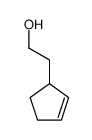 2-cyclopent-2-en-1-ylethanol结构式