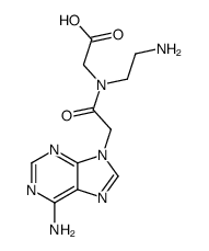 2-[2-aminoethyl-[2-(6-aminopurin-9-yl)acetyl]amino]acetic acid Structure