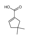 4,4-Dimethyl-1-cyclopentene-1-carboxylic acid结构式