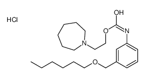 2-(azepan-1-ium-1-yl)ethyl N-[3-(hexoxymethyl)phenyl]carbamate,chloride结构式