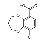 6-chloro-3,4-dihydro-2H-1,5-benzodioxepine-9-carboxylic acid结构式