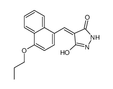 4-[(4-propoxynaphthalen-1-yl)methylidene]pyrazolidine-3,5-dione Structure