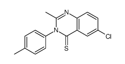 6-chloro-2-methyl-3-(4-methylphenyl)quinazoline-4-thione Structure