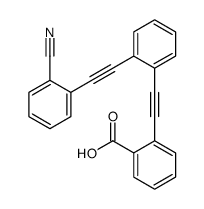 2-[2-[2-[2-(2-cyanophenyl)ethynyl]phenyl]ethynyl]benzoic acid Structure