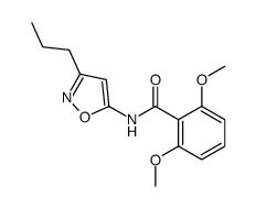 2,6-dimethoxy-N-(3-propyl-1,2-oxazol-5-yl)benzamide结构式