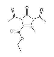 1,3-diacetyl-5-methyl-2-oxo-2,3-dihydro-1H-imidazole-4-carboxylic acid ethyl ester结构式