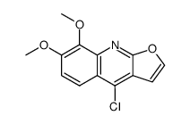 4-chloro-7,8-dimethoxyfuro[2,3-b]quinoline结构式