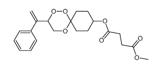 succinic acid methyl ester 3-(1-phenylvinyl)-1,2,5-trioxaspiro[5.5]undec-9-yl ester Structure