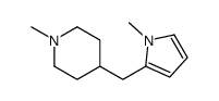 1-methyl-4-[(1-methylpyrrol-2-yl)methyl]piperidine结构式